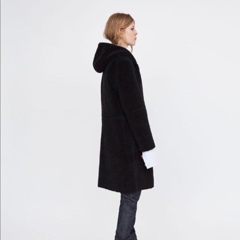 Zara Reversible Faux Shearling Coat Black Xs Gem
